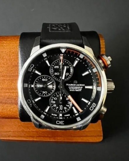 2026 Maurice Lacroix Pontos S Chronograph 43MM Black Dial Rubber Strap (PT6008)