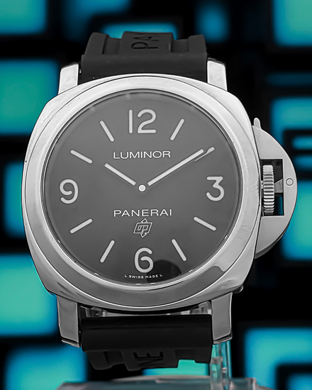 2019 Panerai Luminor Base Logo 44MM Black Dial Rubber Strap (PAM00773)