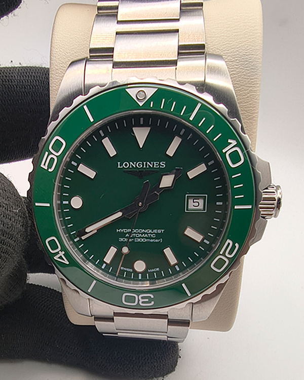 2026 Longines HydroConquest 39MM Green Dial Steel Bracelet (L3.788.4.06.6)