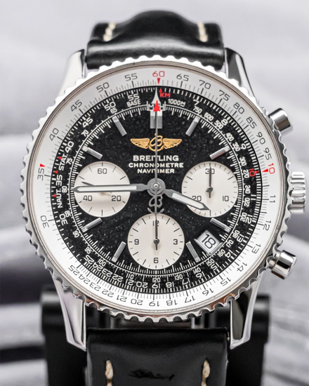 Breitling Navitimer 42MM Black Dial Leather Strap (A23322)