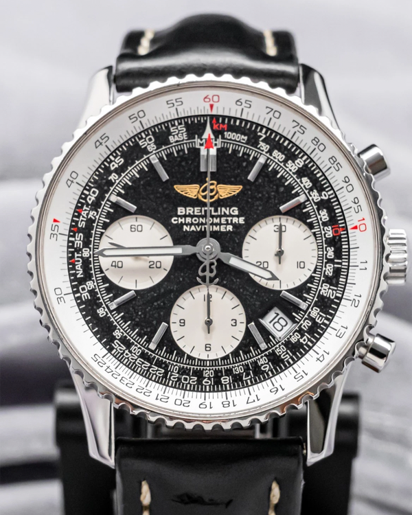 Breitling Navitimer 42MM Black Dial Leather Strap (A23322)