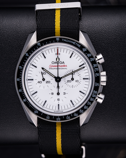 2025 Omega Speedmaster Professional Moonwatch 42MM White Dial Textile Strap (310.30.42.50.04.001)