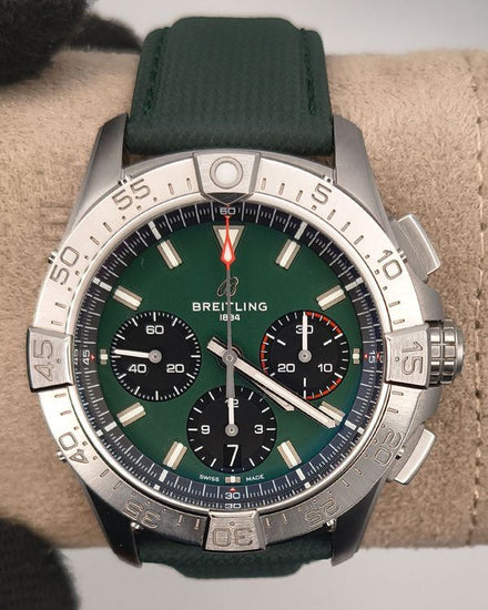Breitling Avenger 42MM Green Dial Textile Strap (AB0146101L1X1)
