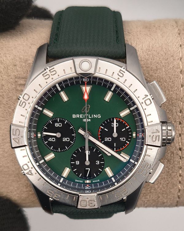 Breitling Avenger 42MM Green Dial Textile Strap (AB0146101L1X1)