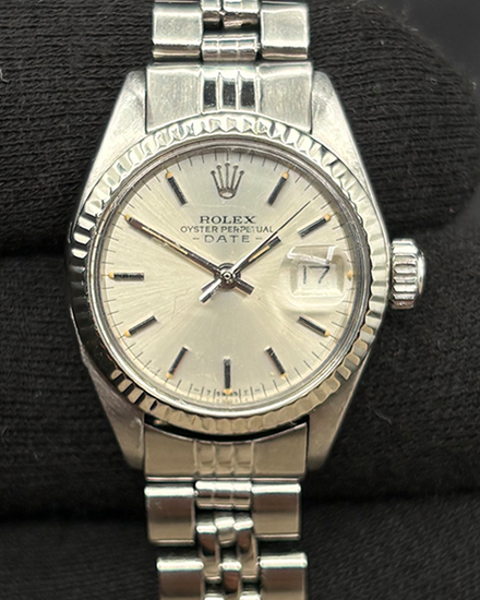 1974 Rolex Oyster Perpetual Lady Date 26MM Silver Dial Jubilee Bracelet (6917)