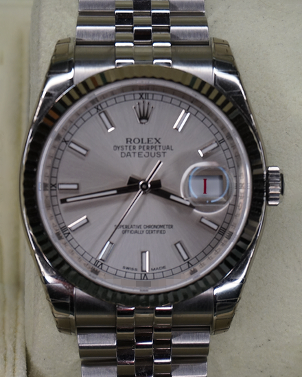 2016 Rolex Datejust 36MM Silver Dial Jubilee Bracelet (116234)