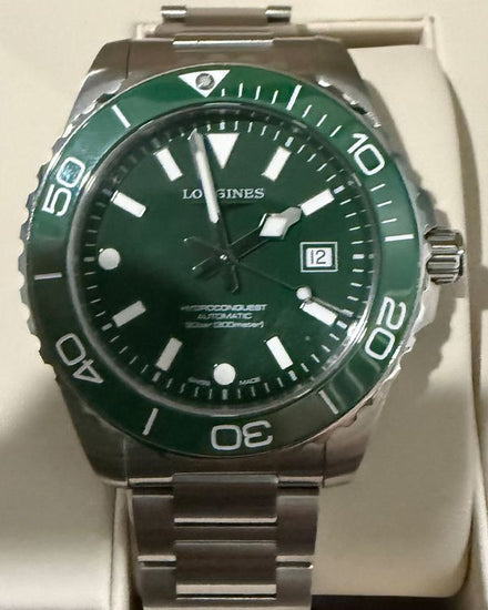 2026 Longines HydroConquest 42MM Green Dial Steel Bracelet (L3.788.4)
