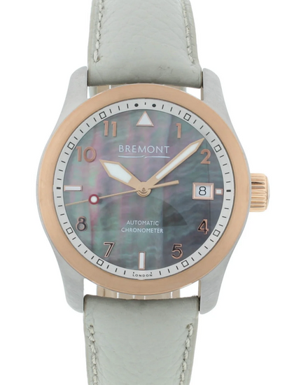 Bremont MB 37MM Mother Of Pearl Dial Leather Strap (MAYA-G-R-S)