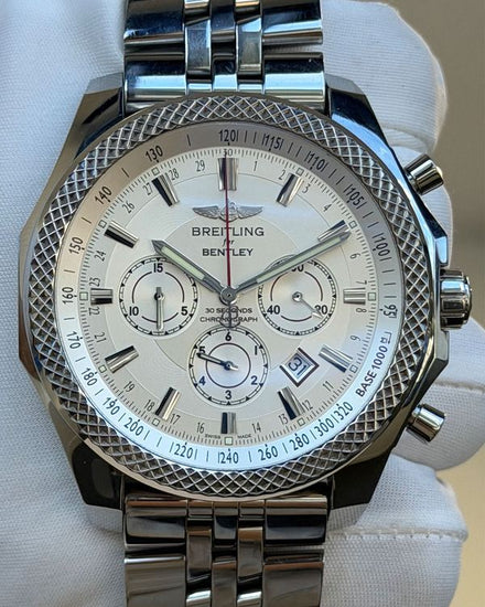 Breitling Bentley Barnato 49MM Silver Dial Steel Bracelet (A25368)