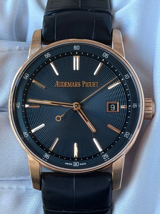 2026 Audemars Piguet Code 11.59 38MM Blue Dial Leather Strap (77410OR.OO.A342CR.01)