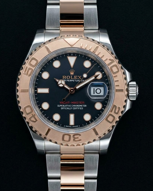2018 Rolex Yacht-Master 40MM Black Dial Two-Tone Oyster Bracelet (116621)