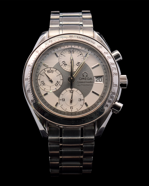 (Working) Omega Speedmaster Date 39MM Silver Dial Steel Bracelet (3513.30.00)