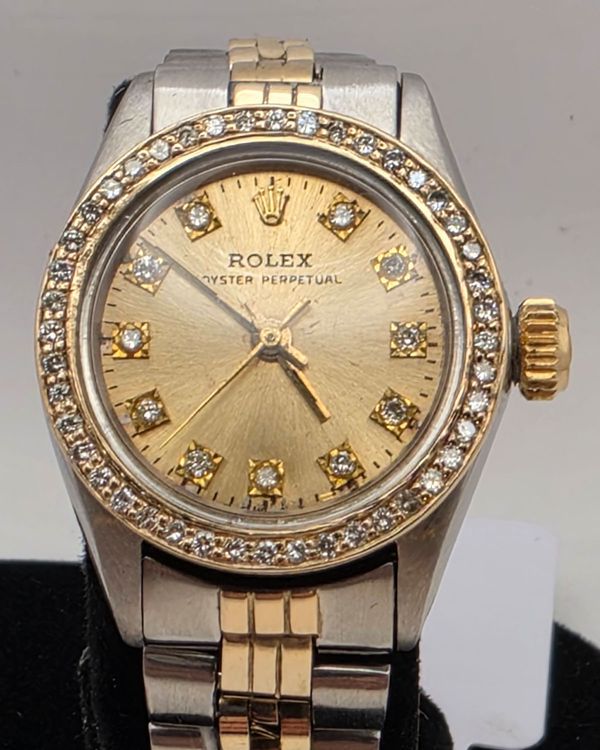 1961 Rolex Oyster Perpetual 26MM Champagne Dial Two-Tone Jubilee Bracelet (6621)