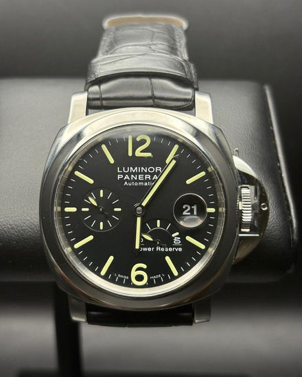 2015 Panerai Luminor Power Reserve 44MM Black Dial Leather Strap (PAM00090)