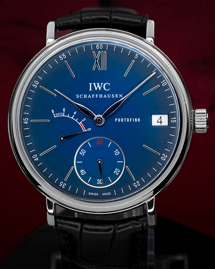2021 IWC Schaffhausen Portofino 45MM Blue Dial Leather Strap (IW510106)