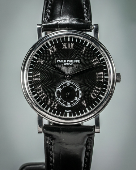 1998 Patek Philippe Calatrava 33MM Black Dial Leather Strap (5022P)