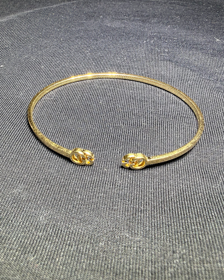 2021 Gucci GG Marmont Running Cuff Bangle Yellow Gold (Bangle)
