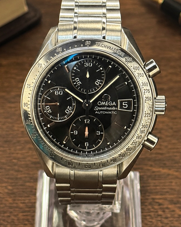 No Reserve - 2017 Omega Speedmaster Date 39MM Silver Dial Steel Bracelet (3513.30.00)