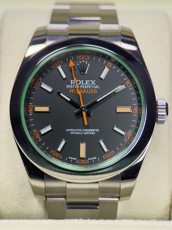 No Reserve - 2013 Rolex Milgauss 40MM Black Dial Oyster Bracelet (116400GV)