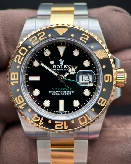 2017 Rolex GMT-Master II 40MM Black Dial Two-Tone Oyster Bracelet (116713LN)