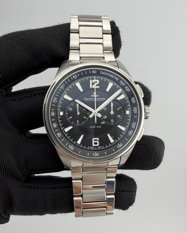 2018 Jaeger-LeCoultre Polaris Chronograph 42MM Black Dial Steel Bracelet (Q9028170)