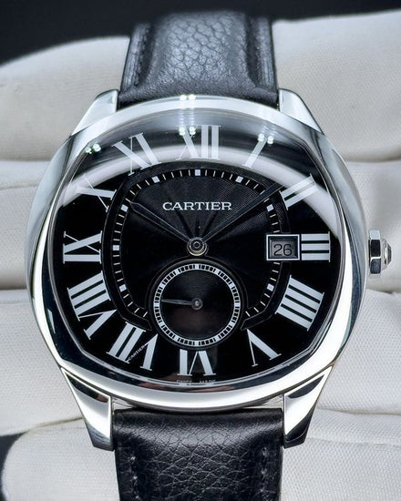 No Reserve - 2019 Cartier Drive De Cartier 41MM Black Dial Leather Strap (WSNM0009)