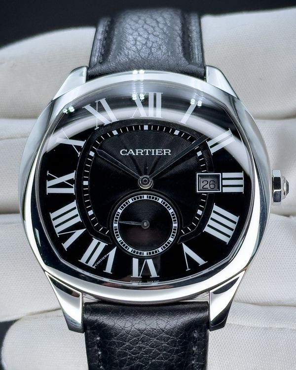 No Reserve - 2019 Cartier Drive De Cartier 41MM Black Dial Leather Strap (WSNM0009)