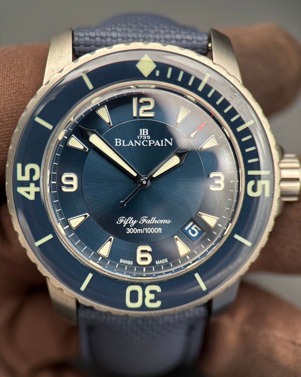2018 Blancpain Fifty Fathoms 45MM Blue Dial Textile Strap (5015-12B40-O52A)