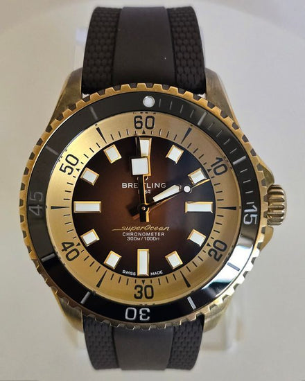 2022 Breitling Superocean 44MM Brown Dial Rubber Strap (N17376201Q1S1)