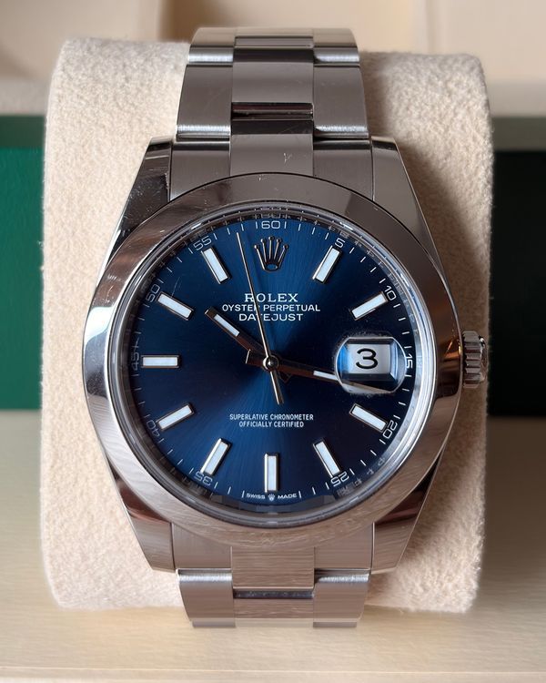 2024 Rolex Datejust 41MM Blue Dial Oyster Bracelet (126300)