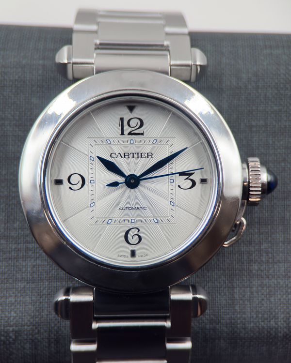 No Reserve - Cartier Pasha De Cartier 35MM Silver Dial Steel Bracelet (WSPA0013)