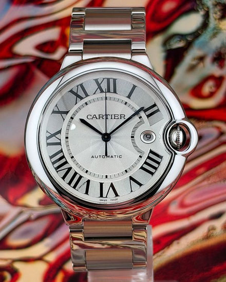 2018 Cartier Ballon Bleu XL 42MM Silver Dial Steel Bracelet (W69012Z4)