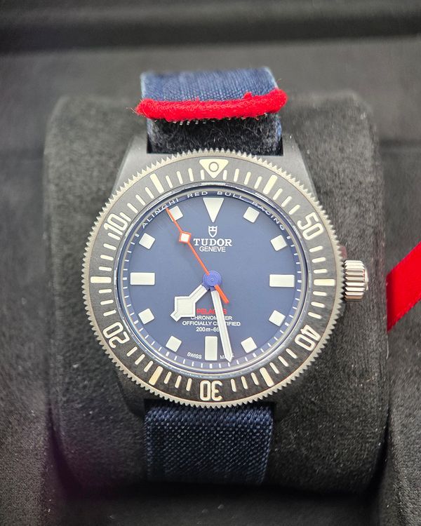 2024 Tudor Pelagos FXD Alinghi Red Bull Racing 42MM Blue Dial Textile Strap (25707KN)