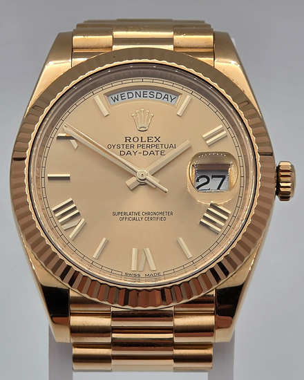 Rolex Day-Date 40MM Champagne Dial Yellow Gold President Bracelet (228238)