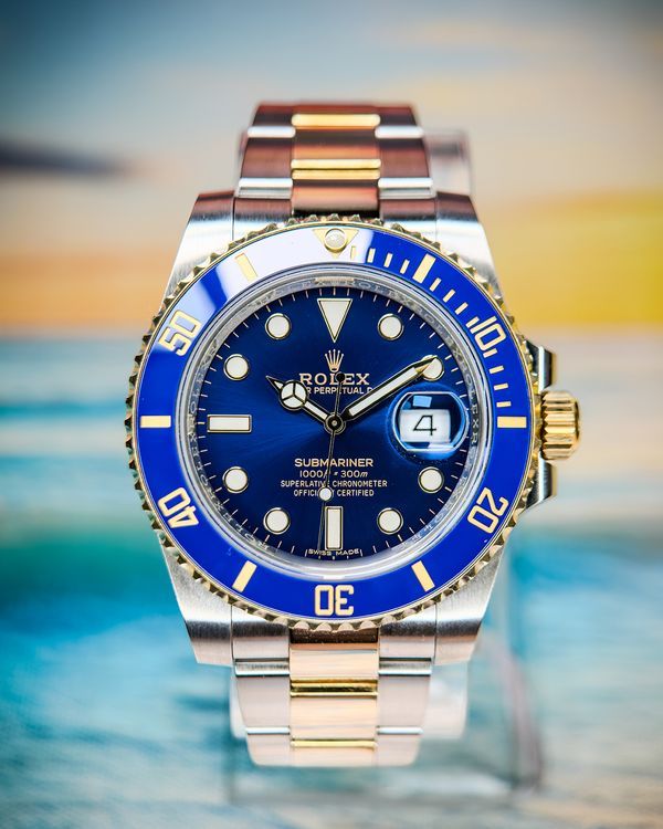 No Reserve - 2018 Rolex Submariner Date "Bluesy" 40MM Blue Dial Two-Tone Oyster Bracelet (116613LB)