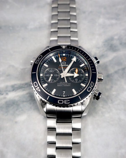 No Reserve - 2017 Omega Seamaster Planet Ocean 600M Chronograph 45.5MM Black Dial Steel Bracelet (232.30.46.51.01.003)