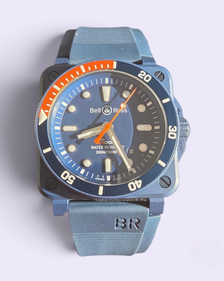 2025 Bell & Ross BR 03-92 Diver "Tara Ocean" L.E. 42MM Blue Dial Rubber Strap Strap (BR0392-D-TR-CE/SRB)