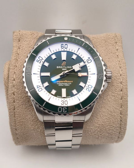 Breitling Superocean 44MM Green Dial Steel Bracelet (A17376A31L1A1)