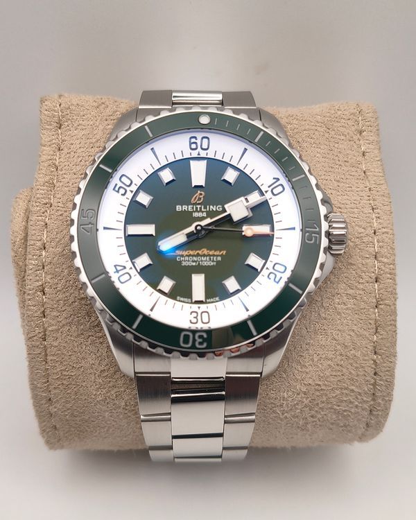 Breitling Superocean 44MM Green Dial Steel Bracelet (A17376A31L1A1)