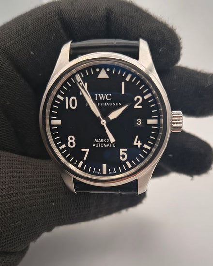 2013 IWC Schaffhausen Pilot Mark XVI 39MM Black Dial Leather Strap (IW325501)