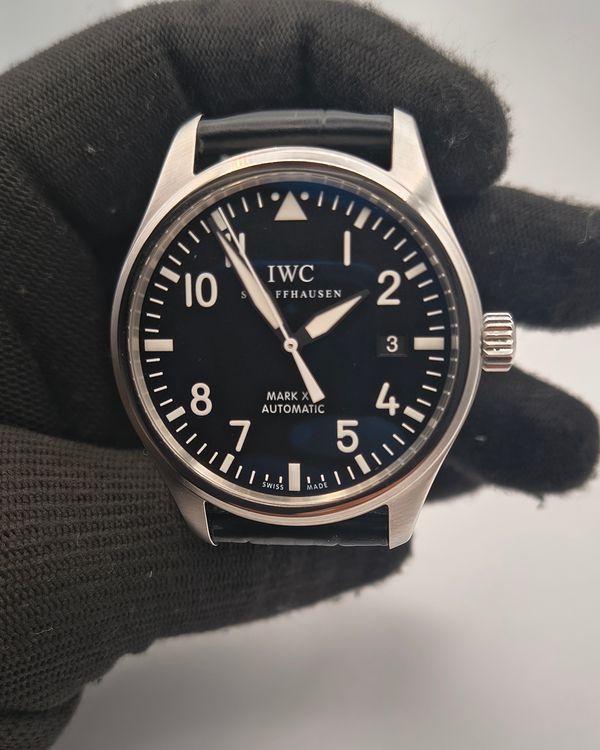 2013 IWC Schaffhausen Pilot Mark XVI 39MM Black Dial Leather Strap (IW325501)