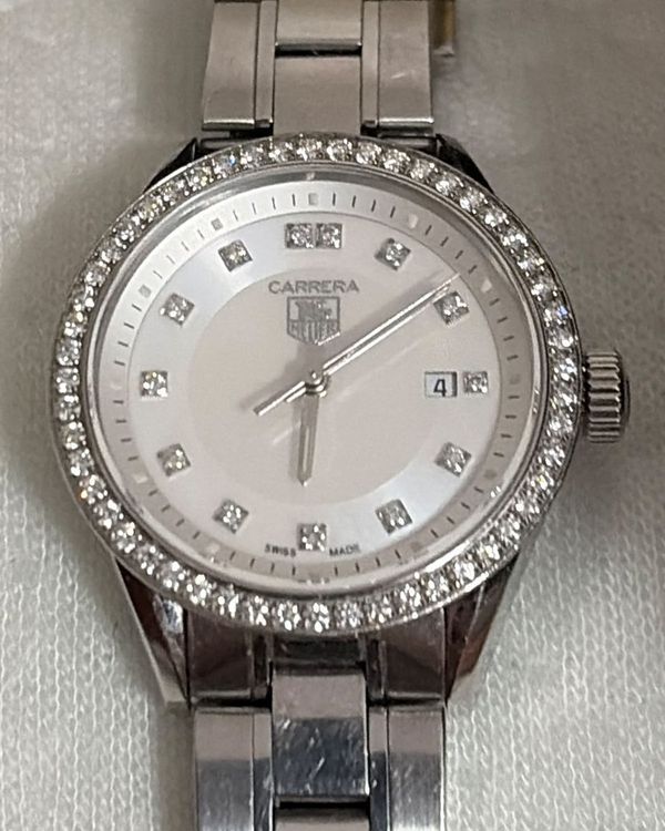 Tag Heuer Carrera 27MM Quartz Silver Dial Steel Bracelet (WV1413)