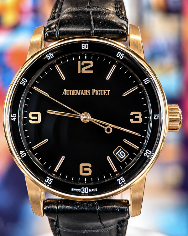 No Reserve - 2020 Audemars Piguet Code 11.59 41MM Black Dial Leather Strap (15210OR.OO.A002KB.01)