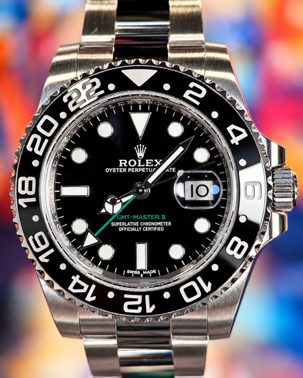 No Reserve - 2018 Rolex GMT-Master II 40MM Black Dial Oyster Bracelet (116710LN)