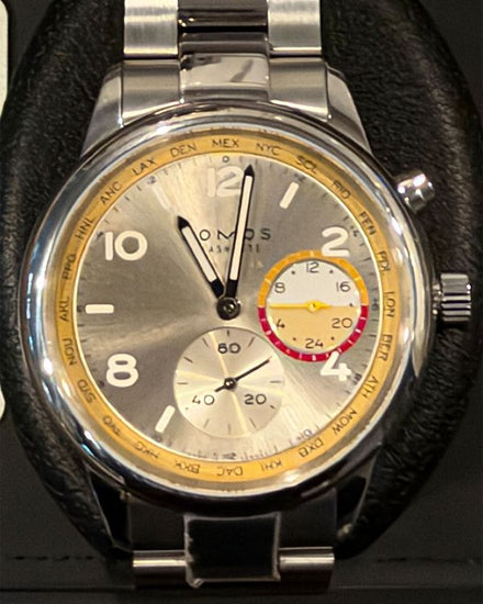2025 NOMOS Glashutte Club Sport Neomatik Weltzeit Reverie L.E. 40MM Champagne Dial Steel Bracelet (790.S11)