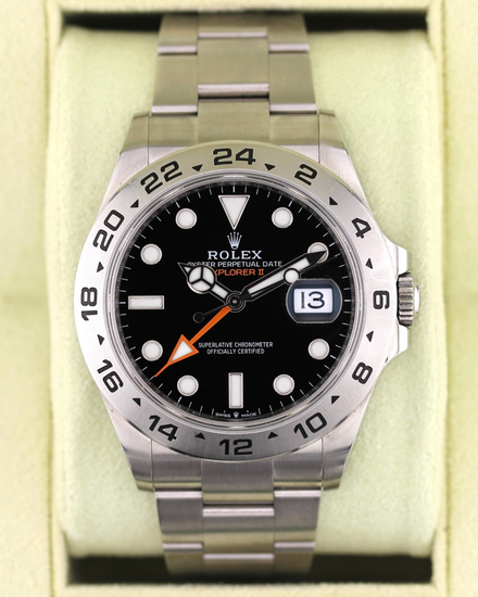 No Reserve - 2023 Rolex Explorer II 42MM Black Dial Oyster Bracelet (226570)
