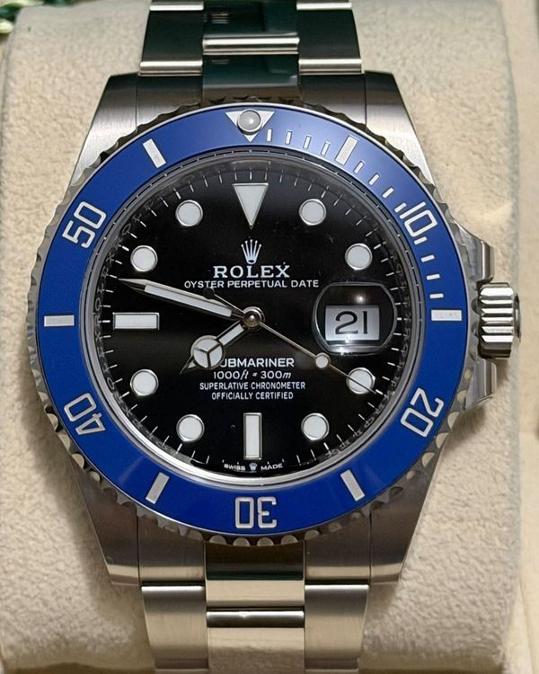 2022 Rolex Submariner Date "Cookie Monster" 41MM Black Dial White Gold Oyster Bracelet (126619LB)