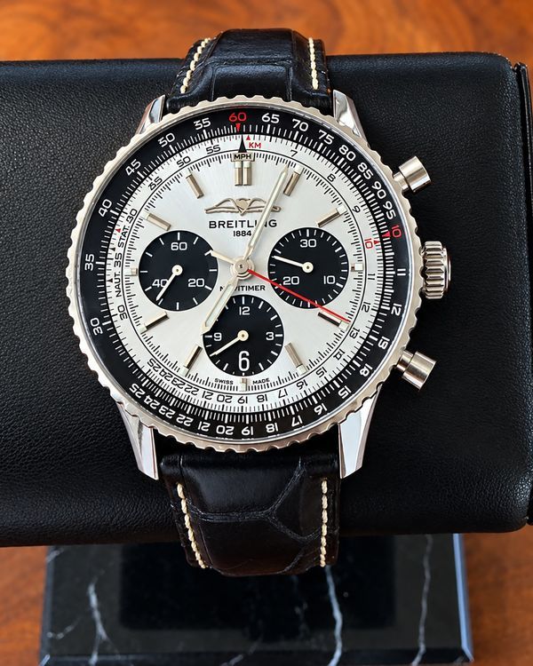 Breitling Navitimer B01 Chronograph 43MM Silver Dial Steel Bracelet (AB0138)