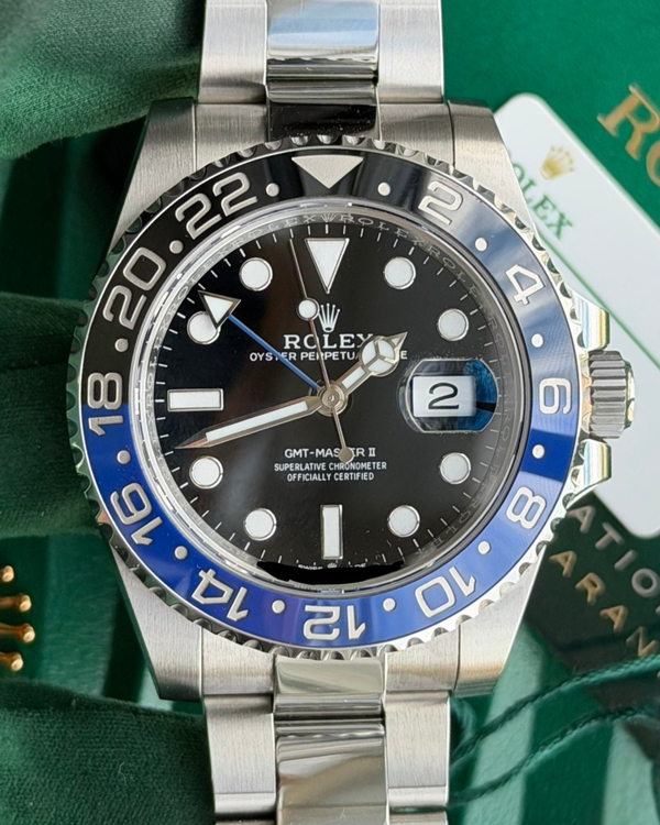 2025 Rolex GMT-Master II "Batman" 40MM Black Dial Oyster Bracelet (126710BLNR)