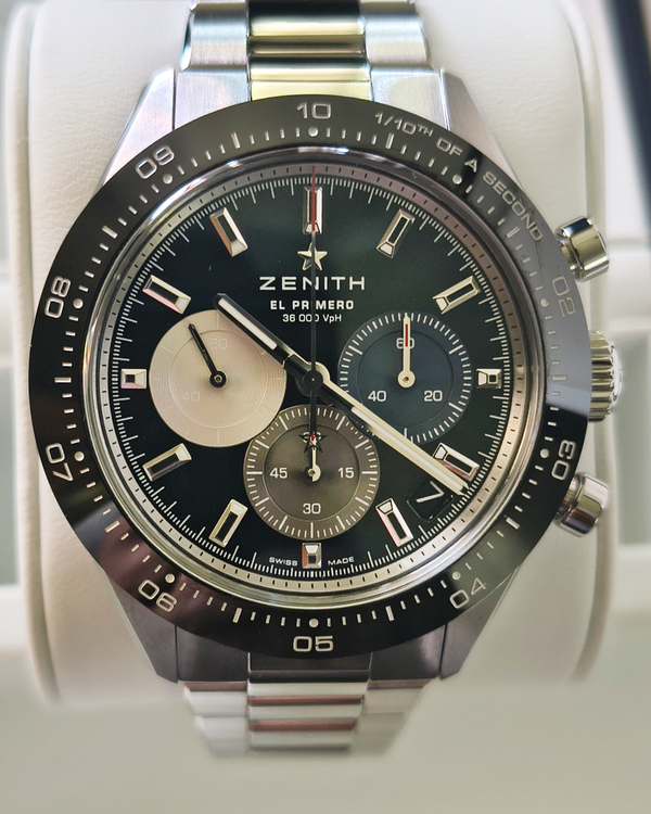 2023 Zenith Chronomaster Sport 41MM Black Dial OEM Steel Bracelet (03.3100.3600/21.C822)